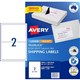 LABEL AVERY LASER L7168 MAILING SHIPPING 1996X1435MM WHITE 2SHEET