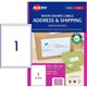LABEL AVERY LASER ENVIRO L7167EV SHIPPING 1996X2891MM WHITE 1SHEET
