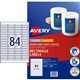 LABEL AVERY LASER L7656 REMOVABLE 460X111MM WHITE 84SHEET