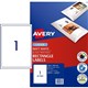 LABEL AVERY LASER MATT PHOTO QUALITY L7167CL 1996X2891MM WHITE 1SHEET
