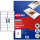 LABEL AVERY LASER MATT PHOTO QUALITY L7163CL 991X381MM WHITE 14SHEET