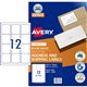 LABEL AVERY INKJET J8164 MAILING ADDRESS 635X72MM WHITE 12SHEET