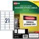 LABEL AVERY LASER L7060 HEAVY DUTY ADDRESS 635X381MM WHITE 21SHEET