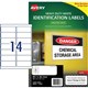 LABEL AVERY LASER L7063 HEAVY DUTY ADDRESS 991X381MM WHITE 14SHEET