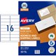 LABEL AVERY INKJET J8162 MAILING ADDRESS 991X34MM WHITE 16SHEET
