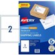 LABEL AVERY LASER L7168 SHIPPING 1996 X 1435MM 2SHEET WHITE