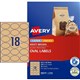 LABEL AVERY LASER L7103 OVAL 635X423MM 18SHEET KRAFT