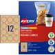 LABEL AVERY LASER L7106 ROUND 600MM DIA 12SHEET KRAFT