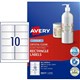 LABEL AVERY LASER L7113 RECTANGLE 960X508MM 10SHEET CRYSTAL CLEAR