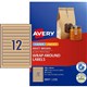 LABEL AVERY LASER L7145 WRAPAROUND 1900X160MM 12SHEET KRAFT