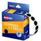 LABEL AVERY DISPENSER PACK CIRCLE 14MM BLACK DMC14BL
