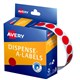 LABEL AVERY DISPENSER PACK CIRCLE 14MM RED DMC14R