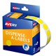 LABEL AVERY DISPENSER PACK CIRCLE 14MM YELLOW DMC14Y