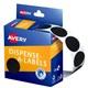 LABEL AVERY DISPENSER PACK CIRCLE 24MM BLACK DMC24BL