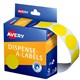 LABEL AVERY DISPENSER PACK CIRCLE 24MM YELLOW DMC24Y
