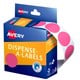 LABEL AVERY DISPENSER PACK CIRCLE 24MM PINK DMC24P