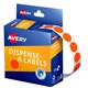 LABEL AVERY DISPENSER PACK CIRCLE 14MM FLUORO RED DMC14FR