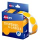 LABEL AVERY DISPENSER PACK CIRCLE 24MM FLUORO ORANGE DMC24FO