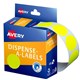 LABEL AVERY DISPENSER PACK CIRCLE 24MM FLUORO YELLOW DCM24FY