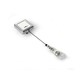 ID PRODUCT DURABLE 832523 RETRACTABLE CARD HOLDERS SQUARE CHROME BX10