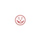 STAMP MERIT SHINY 9SHS0072 SMILEY FACE RED