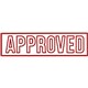 STAMP PRE INKED SHINY SEN0092 APPROVED OUTLINE RED