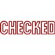 STAMP PRE INKED SHINY SEN0042 CHECKED OUTLINE RED