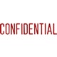 STAMP PRE INKED SHINY SEN1092 CONFIDENTIAL RED