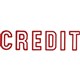 STAMP PRE INKED SHINY SEN0232 CREDIT OUTLINE RED