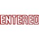 STAMP PRE INKED SHINY SEN0172 ENTERED OUTLINE RED