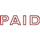 STAMP PRE INKED SHINY SEN0012 PAID OUTLINE RED