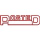 STAMP PRE INKED SHINY SEN2052 POSTED OUTLINE WDATE RED