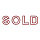 STAMP PRE INKED SHINY SEN0252 SOLD OUTLINE RED
