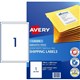 LABEL AVERY LASER L7167 SHIPPING 1996X2891MM WHITE 1SHEET