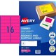 LABEL AVERY FLUORO LASER L7162FP 991X34MM PINK 16SHEET