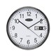 WALL CLOCK CARVEN CL285SDATE ROUND DAYDATE 285MM SILVER RIM