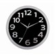 WALL CLOCK CARVEN CL330FBLSL ROUND BLACKSILVER 330MM