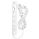 POWER BOARD JACKSON PT6225 6 POINT SURGE PROTECTION WITH MASTER SWITCH 5M CORD WHITE