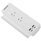 POWER BOARD JACKSON PT2USBP 2 POINT SURGE PROTECTION WITH 2 X USBA  2 X USBC 12M CORD WHITE