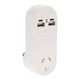 POWER ADAPTOR JACKSON PT4USB3C 1 OUTLET WITH 2 X USBA  2 X USBC CHARGING PORTS 3A TOTAL WHITE