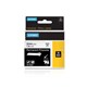 TAPE DYMO RHINO 1734523 PERMANENT POLYESTER 24MMX55M BLACK ON WHITE