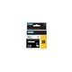 TAPE DYMO RHINO 1805442 PERMANENT POLYESTER 6MMX55M BLACK ON WHITE
