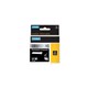 TAPE DYMO RHINO 18486 METALLISED PERMANENT 12MMX55M BLACK ON METALLIC