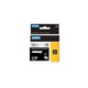 TAPE DYMO RHINO 622289 PERMANENT POLYESTER 12MMX55M BLACK ON CLEAR