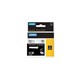 TAPE DYMO RHINO 18508DMO PERMANENT POLYESTER 9MMX55M BLACK ON CLEAR