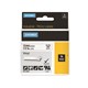 TAPE DYMO RHINO SD18444 VINYL 12MMX55M BLACK ON WHITE