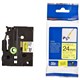 TAPE BROTHER TZEFX651 24MMX8M BLACK ON YELLOW FLEXIBLE