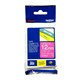 TAPE BROTHER TZEMQP35 12MMX5M WHITE ON BERRY PINK
