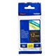 TAPE BROTHER TZ334 12MMX8M GOLD ON BLACK