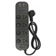POWER BOARD JACKSON 4 POINT SWITCHED WITH 4 USB SURGE  OVERLOAD PROTECTION 1M CORD BLACK